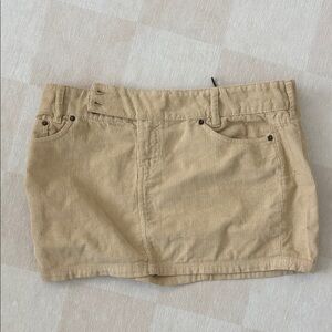 Motel Rocks Tan Mini Skirt